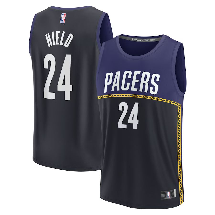 Men Indiana Pacers #24 Buddy Hield Fanatics Branded Blue City Edition 2022-23 Fastbreak NBA Jersey